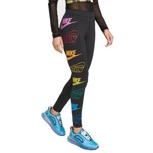Nike rainbow logo leggings!
